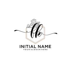 Letter FK, Beauty and fashion logo design vector, Beautiful logotype collection