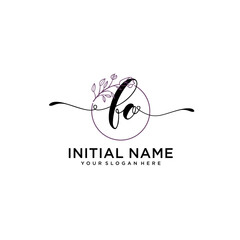 Letter FO, Beauty and fashion logo design vector, Beautiful logotype collection