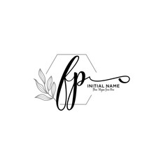 Letter FP, Beauty and fashion logo design vector, Beautiful logotype collection
