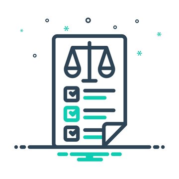legal document with scales and checkmarks clip art preview