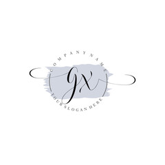 GX Initial handwriting logo vector. Hand lettering for designs.