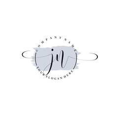 JN Initial handwriting logo vector. Hand lettering for designs.