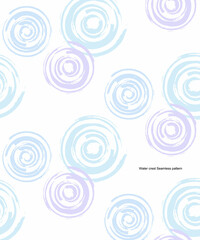 水滴 波紋のシームレスなパターン柄 ベクター スウォッチ 夏
