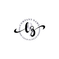 LY Initial handwriting logo vector. Hand lettering for designs.