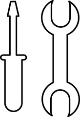 Repair icon vector set. tool illustration sign line art.eps