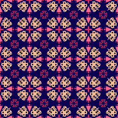 Seamless Background Garden Nature Butterfly Damask Pattern Art