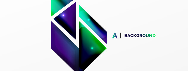 Abstract background. Simple color geometric shapes composition with 3d effect, lights and shadows. Vector Illustration For Wallpaper, Banner, Background, Card, Book Illustration, landing page