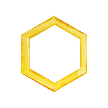 Watercolor yellow honeycomb