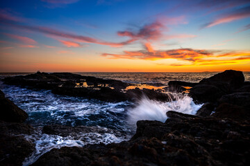 sunset over the sea