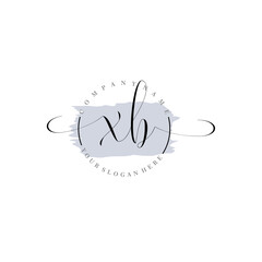 XB Initial handwriting logo vector. Hand lettering for designs.