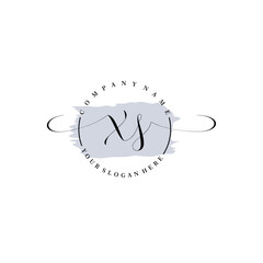 XS Initial handwriting logo vector. Hand lettering for designs.
