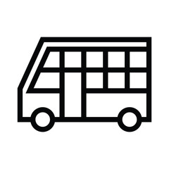 Double-decker bus vector icon symbol design