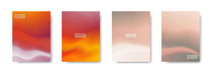 Obraz premium Set of abstract background with beautiful gradation color, colorful background for poster flyer banner backdrop.vertical banner.cool fluid background vector illustration