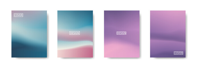 Fototapeta premium Set of abstract background with beautiful gradation color, colorful background for poster flyer banner backdrop.vertical banner.cool fluid background vector illustration