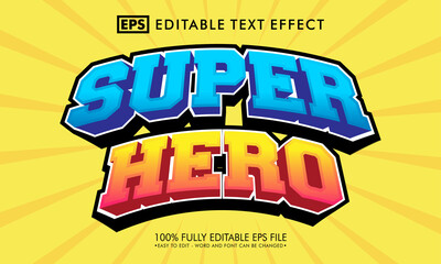 super hero editable text effect