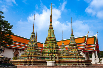 Buddha temple in Wat Phra Chetupon Vimolmangklararm or Wat Pho Bangkok, Thailand