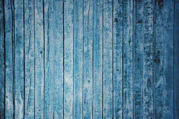 Fototapeta na wymiar wooden wall, blue background