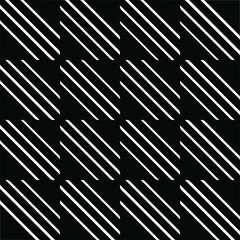 Vector pattern with symmetrical elements . Monochrome striped background.Black patterns.