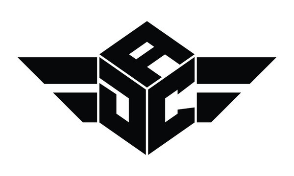 ADC three letter gaming logo in polygon cube shape logo design vector template. wordmark logo | emblem logo | monogram logo | initial letter logo | sports logo | minimalist logo | typography logo |