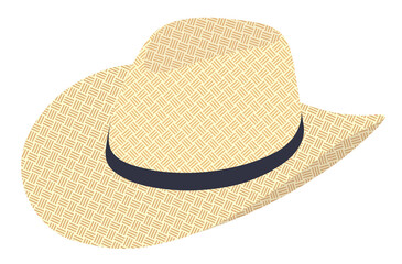麦わら帽子　白背景