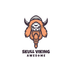 Illustration vector graphic of Skull Viking