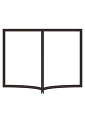 Read Book Icon on white with black line
