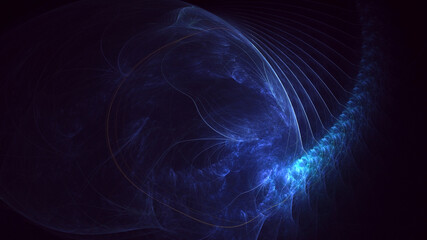Fototapeta premium 3D rendering abstract multicolor fractal light background
