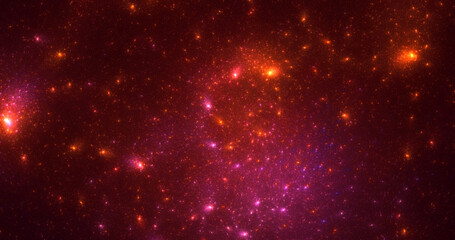 3D rendering abstract multicolor fractal light background