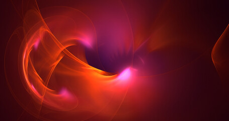 3D rendering abstract multicolor fractal light background