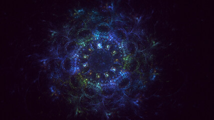 3D rendering abstract round light background