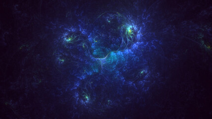 Fototapeta premium 3D rendering abstract multicolor fractal light background