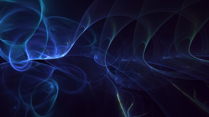 3D rendering abstract multicolor fractal light background