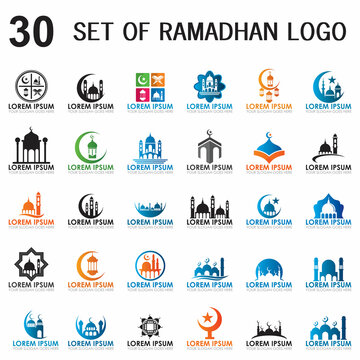 Set Of Ramadan Vector , Set Of Muslim Logo