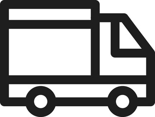 icon illustration of Shipping Delivery Truck - Single high quality outline black style for web design or mobile app.