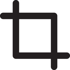 Icon illustration Crop of n Single high quality outline black style for web design or mobile app.