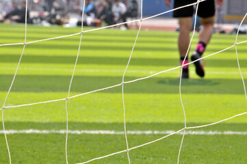 soccer player on the grass