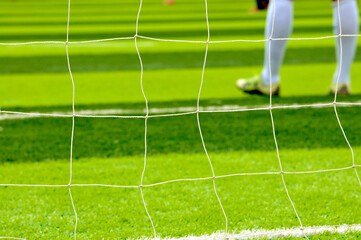 soccer player on the grass