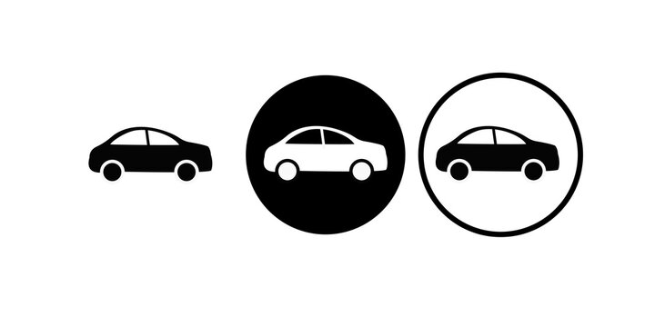Car Icon Set. Auto style car logo design with concept sports vehicle icon silhouette