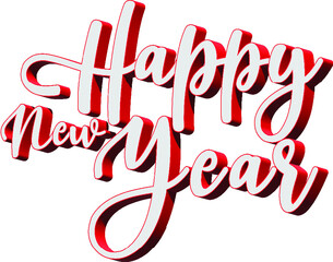Happy New Year 3D Text fonts, Congratulation Banner 3D text