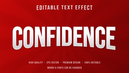 Confidence Text Effect. Confidence 3D editable text effect. Confidence - Editable Text Effect, Font Style.
