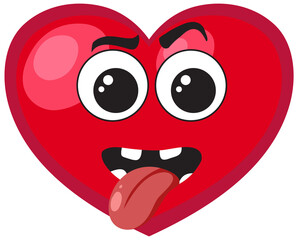 Cartoon heart with facial expression