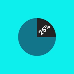  statistics percentage pie chart vector icon illustration sign