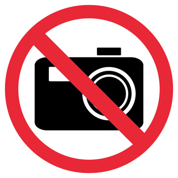 Rotes Schild zeigt: Fotografieren verboten