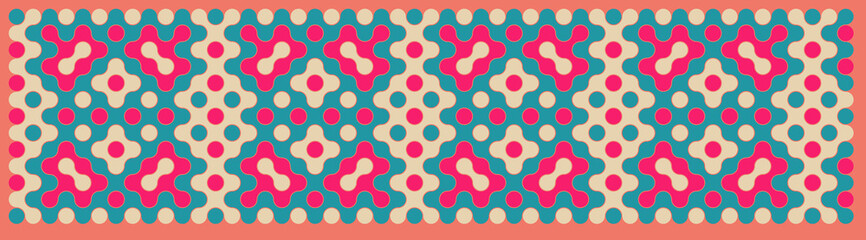 Multicolor truchet tiling connections illustration