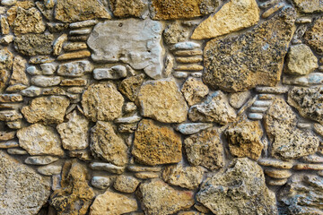 a wall made of decorative natural stone as a background or texture