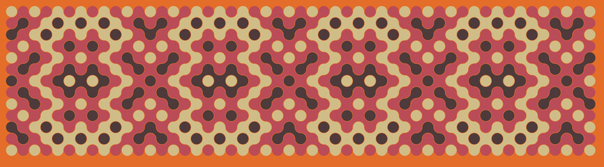 Multicolor truchet tiling connections illustration