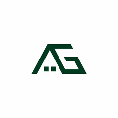 letter g home house simple line logo vector
