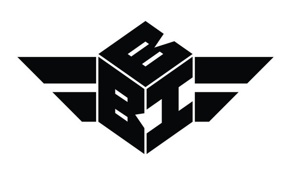 BBI three letter gaming logo in polygon cube shape logo design vector template. wordmark logo | emblem logo | monogram logo | initial letter logo | sports logo | minimalist logo | typography logo |