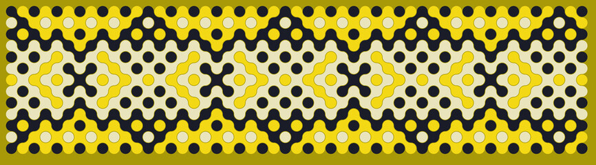 Multicolor truchet tiling connections illustration