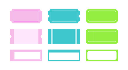 Set of label paper graphic icons for use in notebook, diary, school and office.